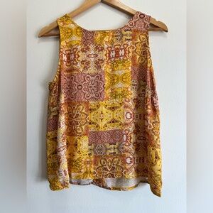 Christian Siriano Patchwork Tank Top - Yellow and Brown